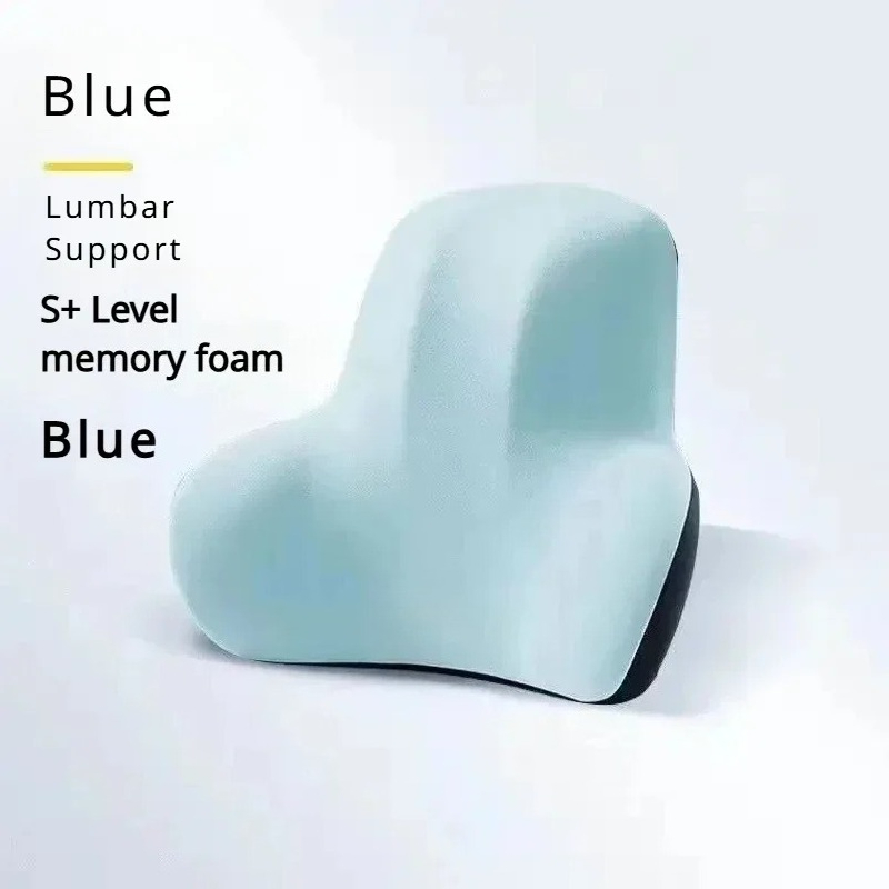 Gaming Chair Lumbar Pillow - เบาะรองหลังเมมโมรี่โฟมแบบออร์โธปิดิกส์รุ่นปรับปรุงปี 2025 สำหรับเบาะรถยนต์ เก้าอี้สำนักงาน เก้าอี้เกมมิ่ง