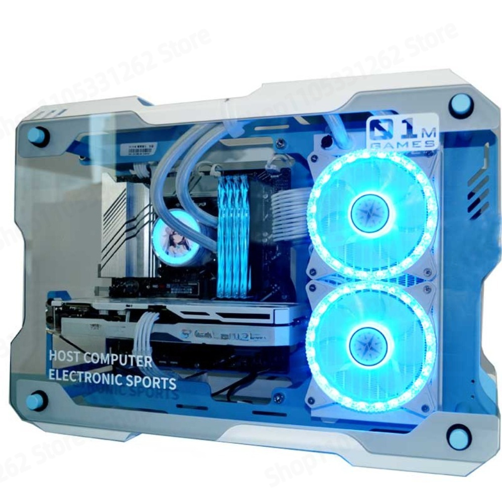 Pc Gaming Itx - เคสคอมพิวเตอร์ขนาดเล็ก 01M สำหรับเล่นเกม ทำจากอะลูมิเนียม พร้อมกระจกนิรภัย โครงสร้างแบบเปิด