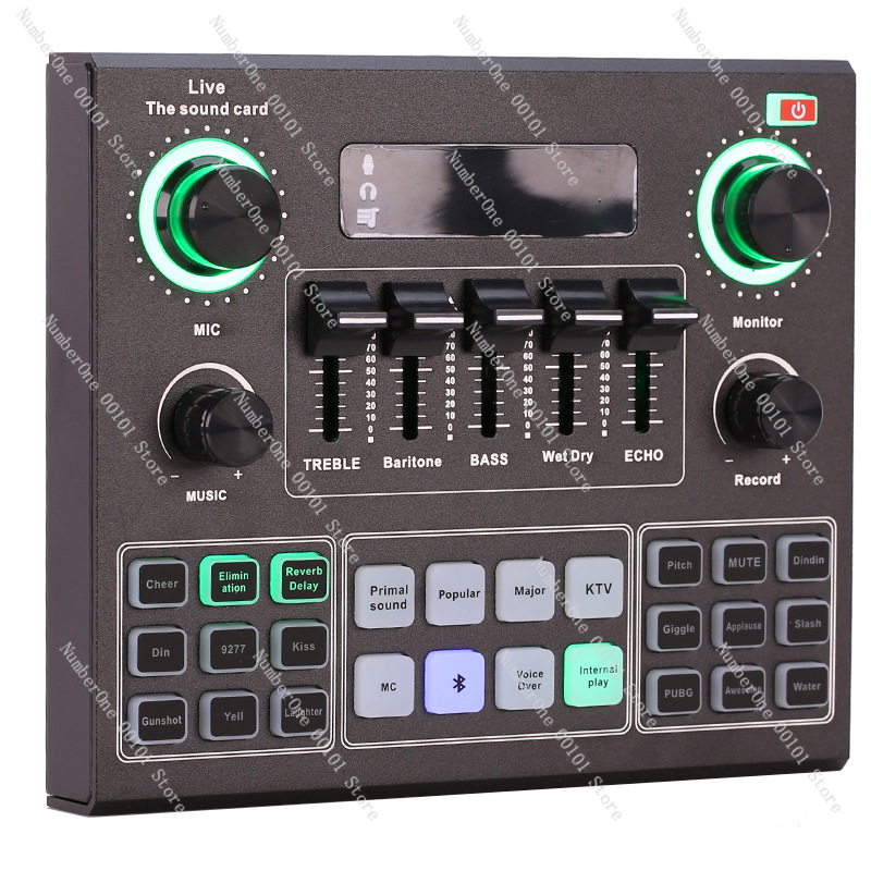 Sound Card Usb - ชุดไมโครโฟนพร้อมการ์ดเสียง V9 การ์ดเสียง USB สำหรับไลฟ์สด ร้องเพลง