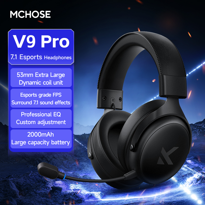 Pc Gaming Earphones - ชุดหูฟัง MCHOSE V9 Pro พร้อมไมโครโฟน สามโหมด