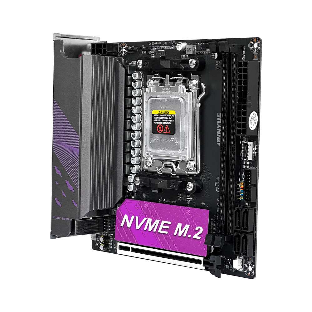 Pc Gaming Itx - Jginyue เมนบอร์ดปีศาจคืน B650i ITX คอมพิวเตอร์ DDR5ขนาดเล็ก