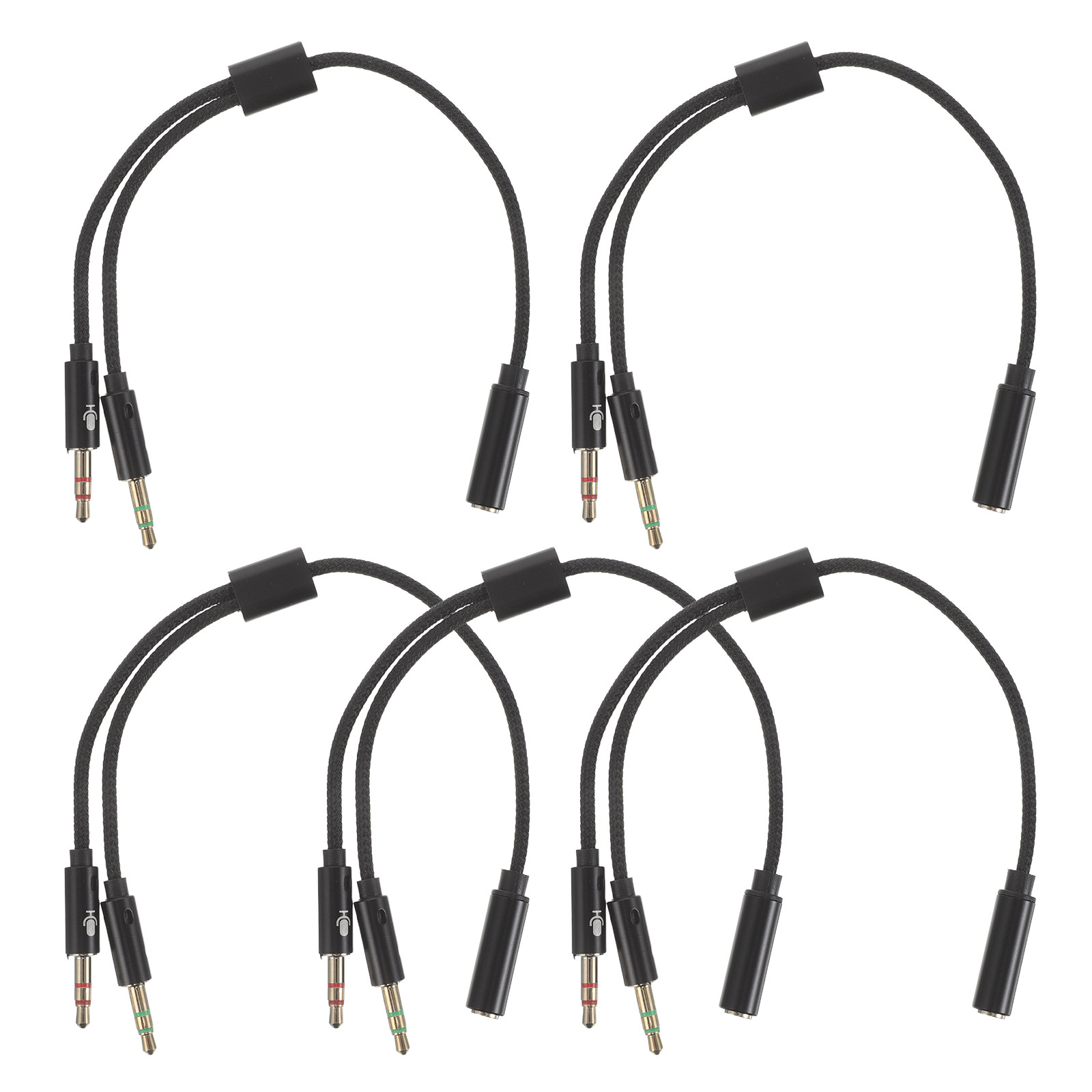 Pc Gaming Earphones - อะแดปเตอร์หูฟังแบบ Y Splitter 5 ชิ้น สายแยกเสียง