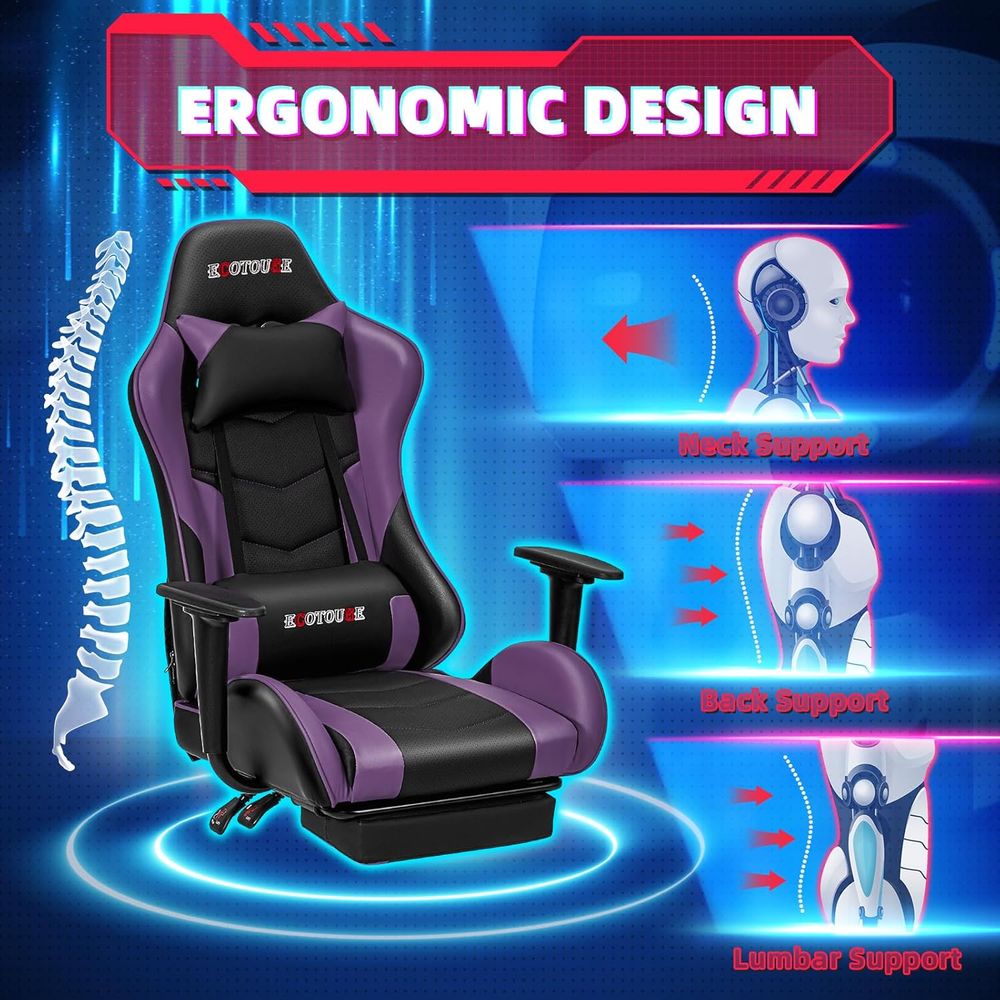 เก้าอี้เกมมิ่งสไตล์เรซซิ่งพร้อ - Gaming Chair Lumbar Pillow บทวิจารณ์และราคา