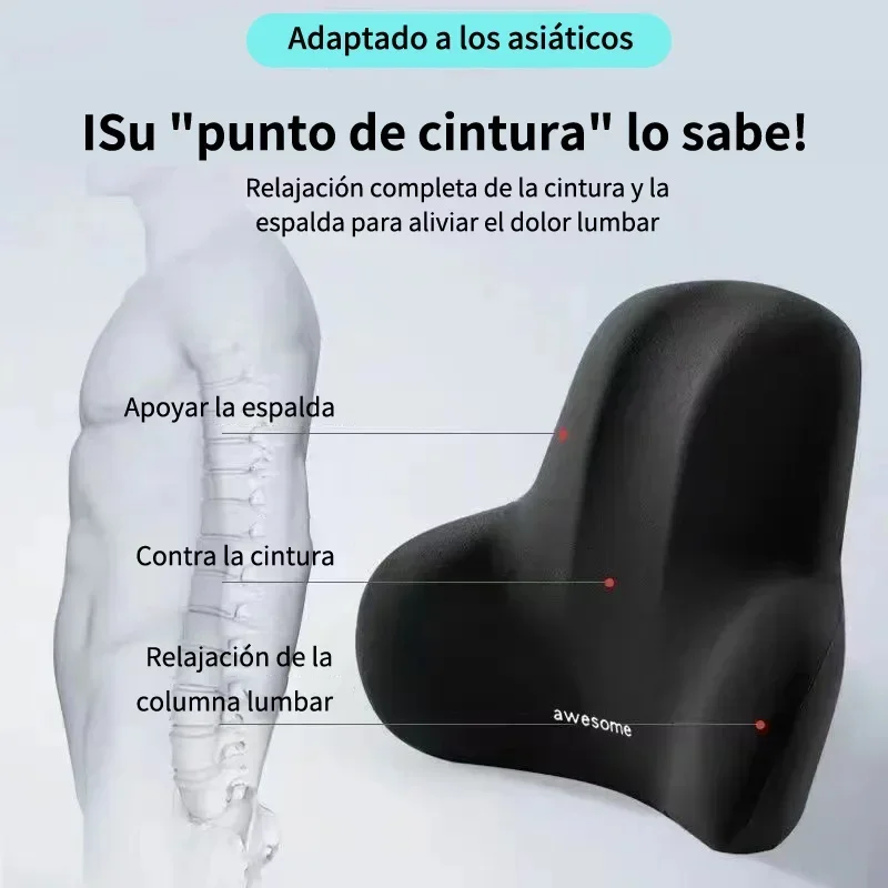 หน่วยความจําโฟมเบาะหลังเอวสําห - Gaming Chair Lumbar Pillow บทวิจารณ์และราคา