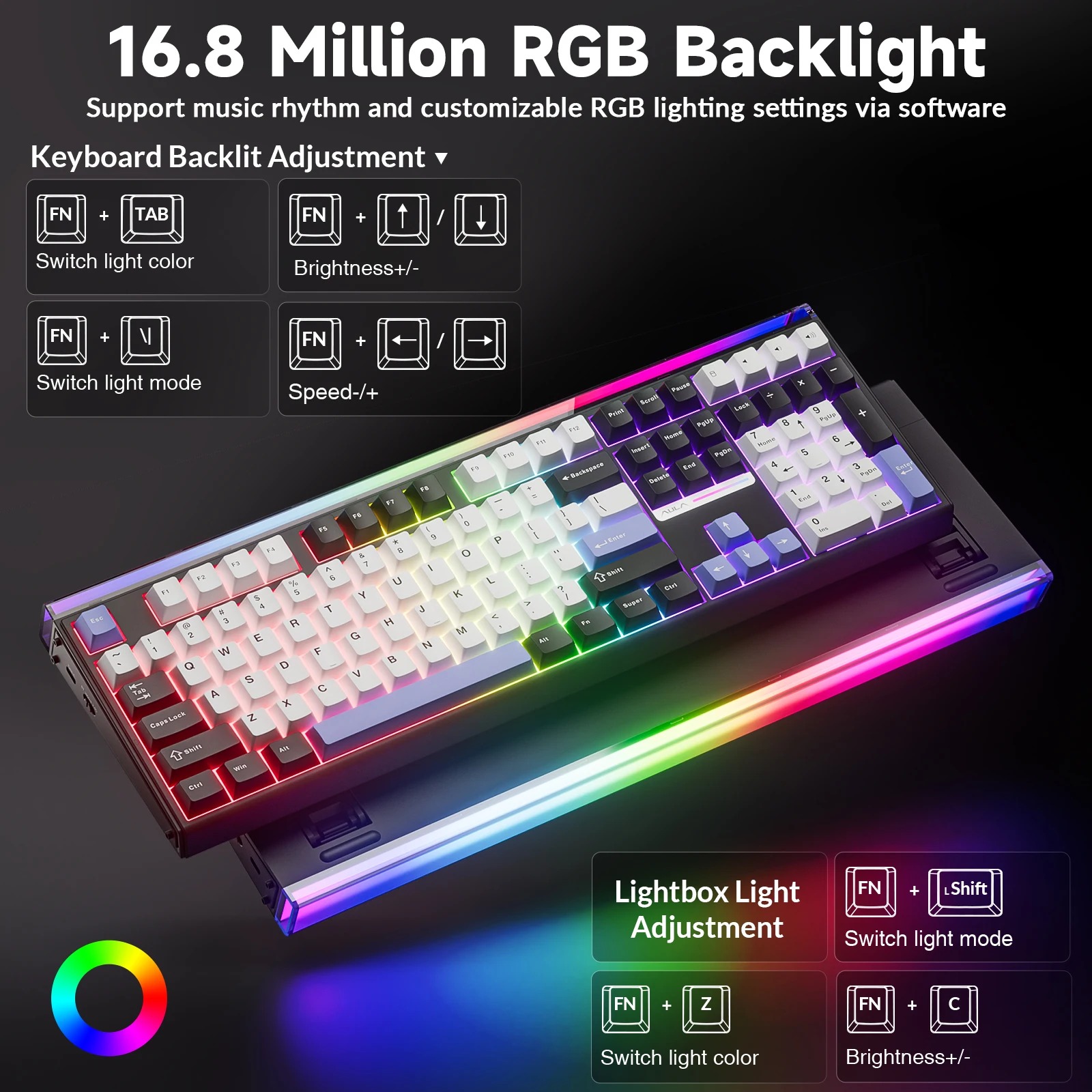 คีย์บอร์ดกลไก AULA H108 แบบสาม - Pc Gaming Uk บทวิจารณ์และราคา