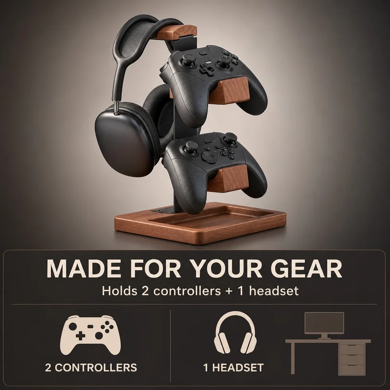 ขาตั้งหูฟังไม้ ที่วางหูฟังเกมม - Pc Gaming Earphones บทวิจารณ์และราคา