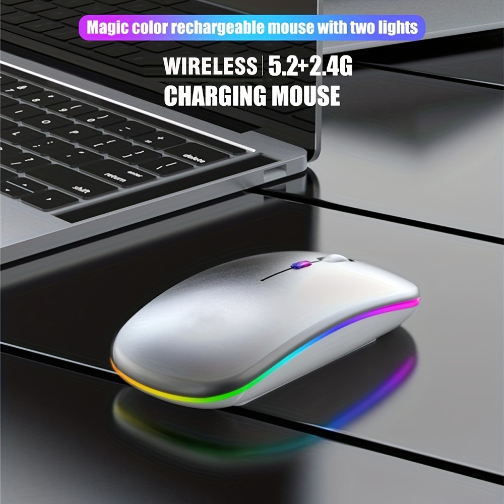 เมาส์ไร้สาย RGB ชาร์จ USB 2.4G - Pc Gaming Handheld บทวิจารณ์และราคา