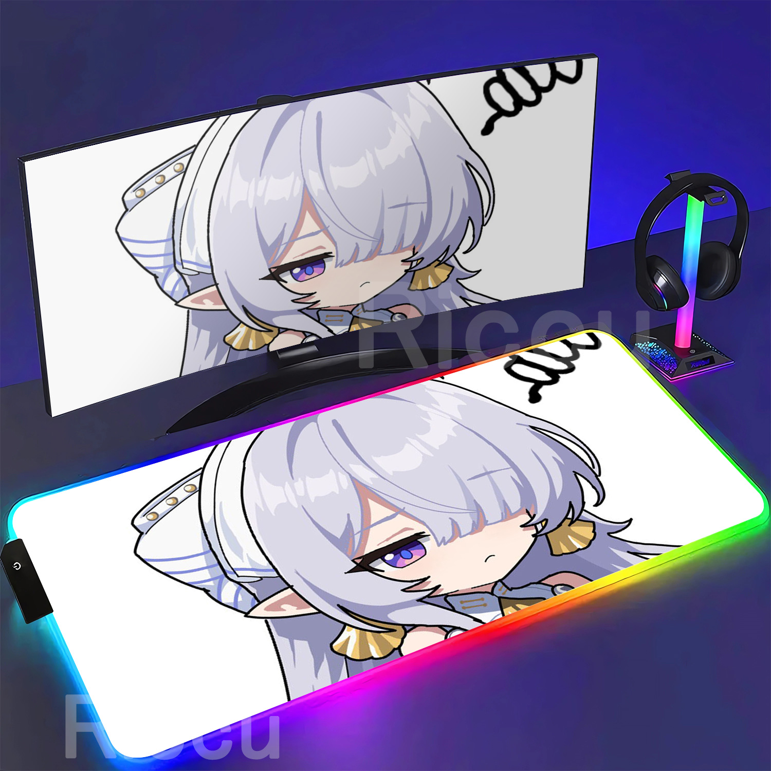 แผ่นรองเมาส์ RGB Velina Airgid - Pc Gaming Girl บทวิจารณ์และราคา
