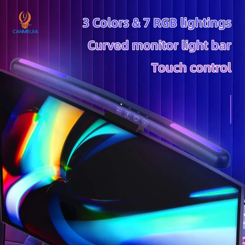 โคมไฟหน้าจอแอลอีดีโค้ง USB RGB - Pc Gaming Handheld บทวิจารณ์และราคา