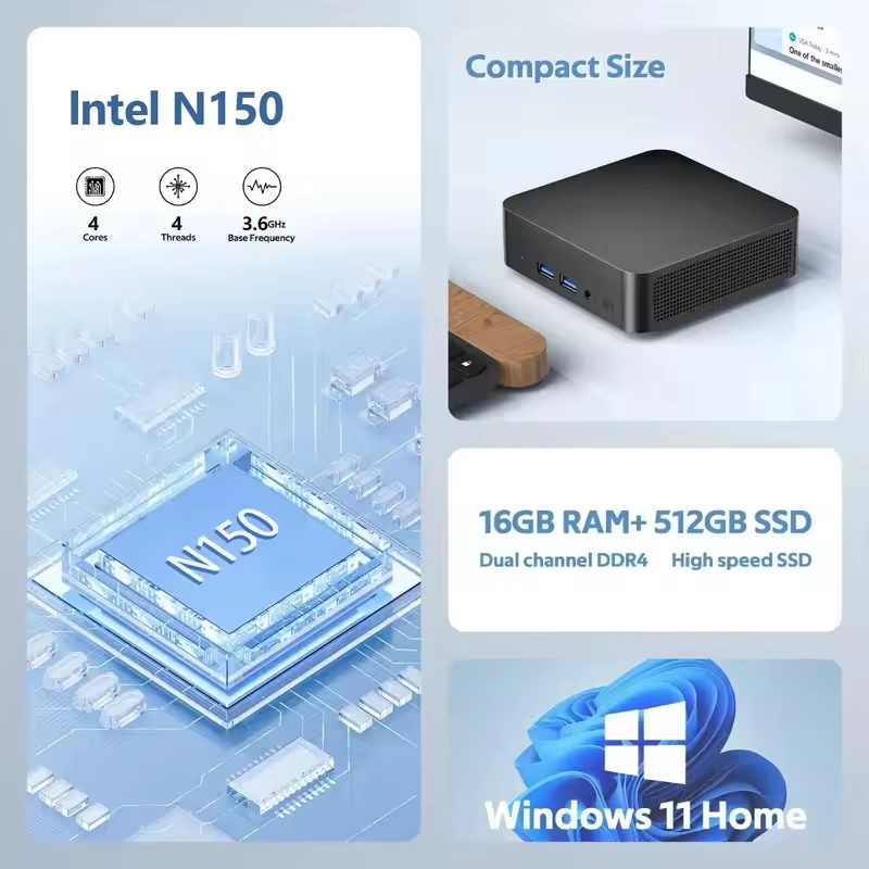2026 Intel N150 มินิพีซี คอมพิ - Pc Gaming Ram 32Gb บทวิจารณ์และราคา